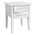 "Moderne witte nachttafel met twee lades"