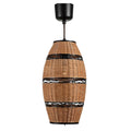 Hanglamp van Rotan met Moderne Design en Zwart Metaalaccenten