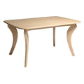 "Moderne Houten Eettafel met Elegante Gebogen Poten"